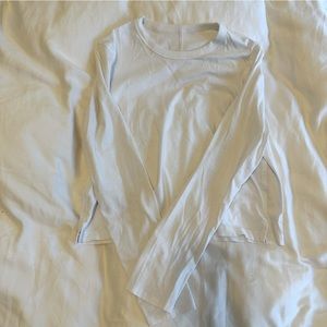 Lululemon White Cotton Long Sleeve